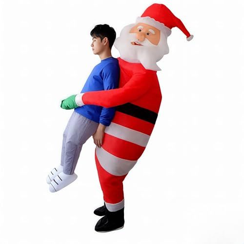 MiniAya コスチューム ツリー コスプレ 衣装 面白い インフレータブル 可愛い サンタ衣装 仮装 大人用 着ぐるみ 送風機付き 膨張式 忘年会 イベント クリス d 344809