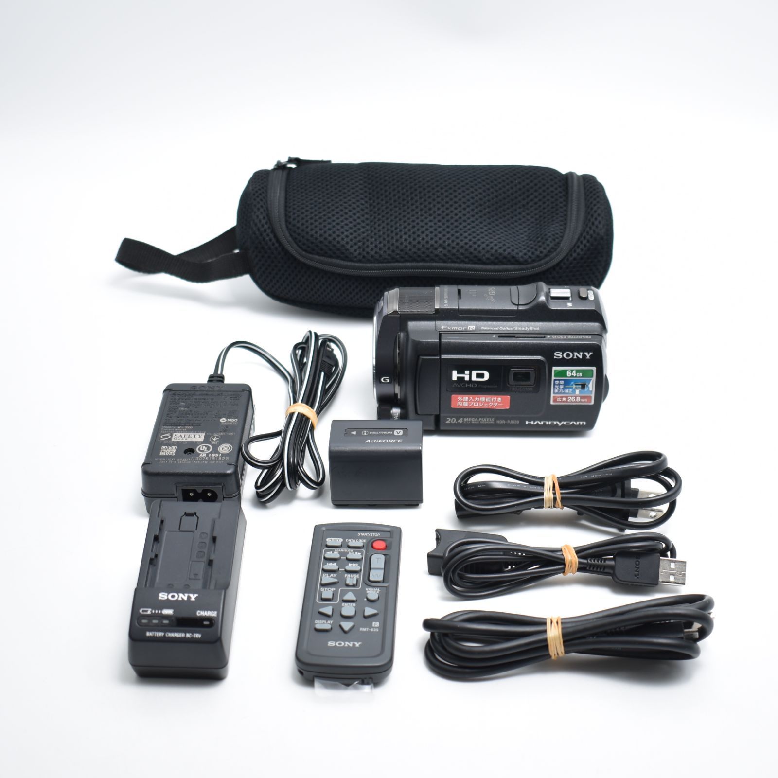 B#10918 SONY ビデオカメラ HANDYCAM PJ630V 光学12倍 内蔵メモリ64GB