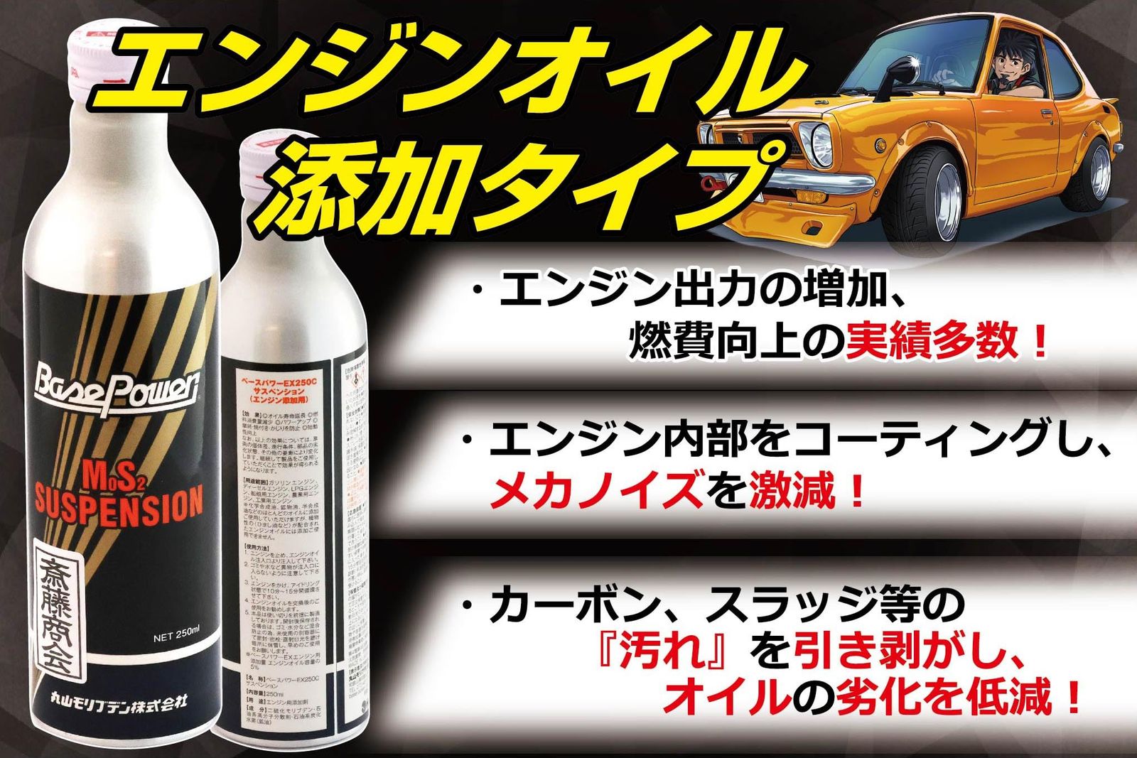 誰よりも 1番安い 本物 丸山モリブデン EX250C 3本 斎藤商会と同じ