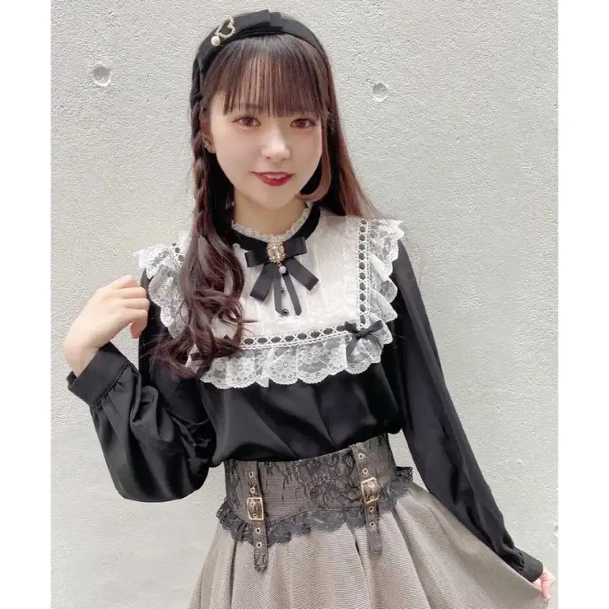 ROJITA ブラウス＋スカート上下セット　一度のみ着用　タグ付 セール】パール釦タックフレアスカート（スカート）｜ROJITA（ロジータ