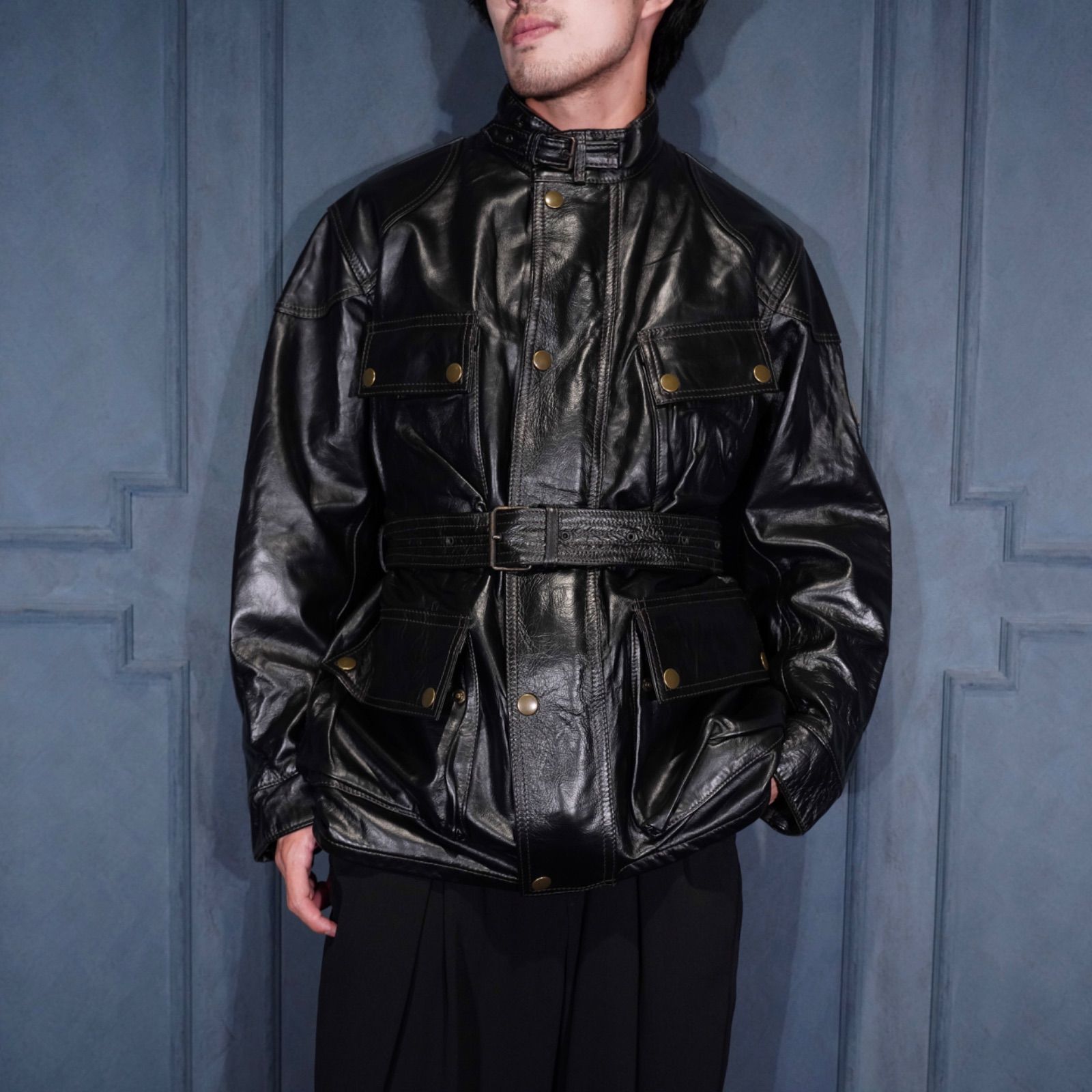 SPECIAL ITEM* EU VINTAGE Belstaff PANTHER JACKET LEATHER JACKET 