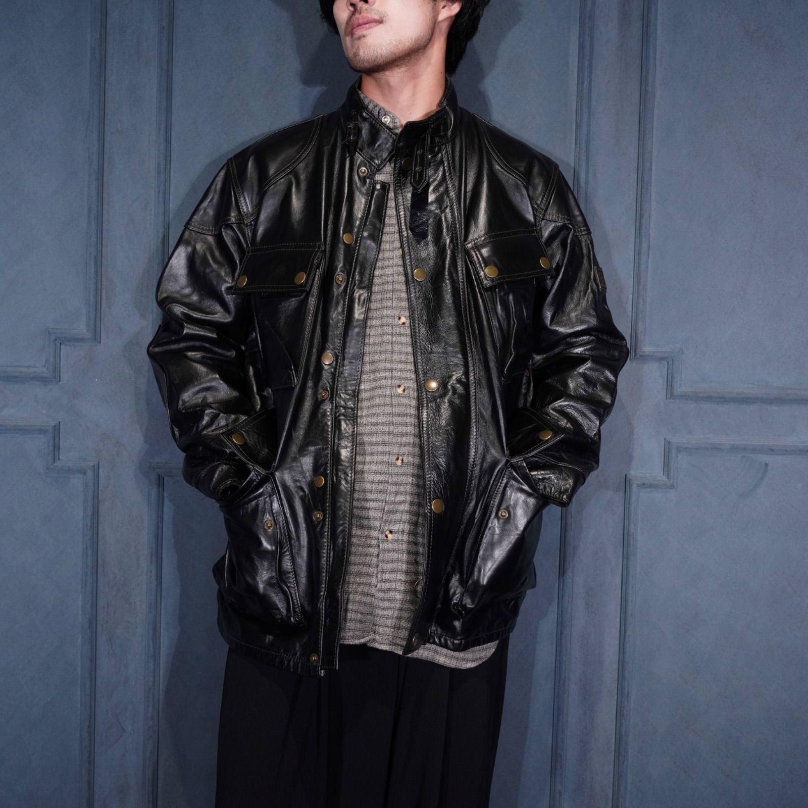 SPECIAL ITEM* EU VINTAGE Belstaff PANTHER JACKET LEATHER JACKET 