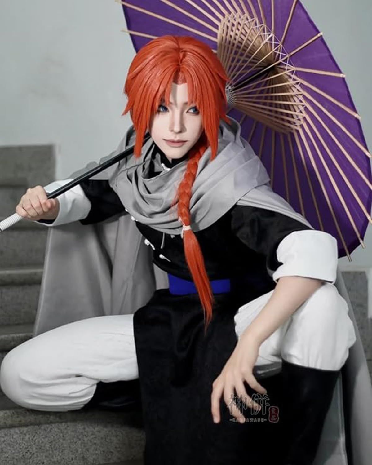 銀魂 神威 コスプレ衣装 送料無料◇銀魂 風 かむい 夜兎神威 コスプレ衣装 ウィッグ 靴 cosplay