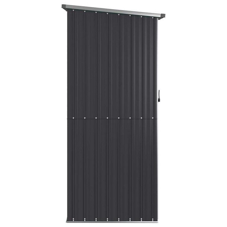 【耐久性抜群】亜鉛メッキ鋼製 ガーデンシェッド 屋外収納 物置 118.5x97x209.5cm アントラサイトグレー 庭/ヤード整理 DIY 組立簡単