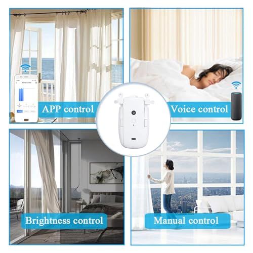 自動カーテンオープナー 静かなタイプC充電リモートコントロール
