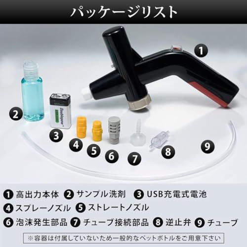  迅速に発送 Elder Design 電池式フォームガン 電動 高出力型 国産 USB充電 交換バッテリー付 ペットボトル対応 泡マシン 2 ced 857 e その他 キッチン 食器