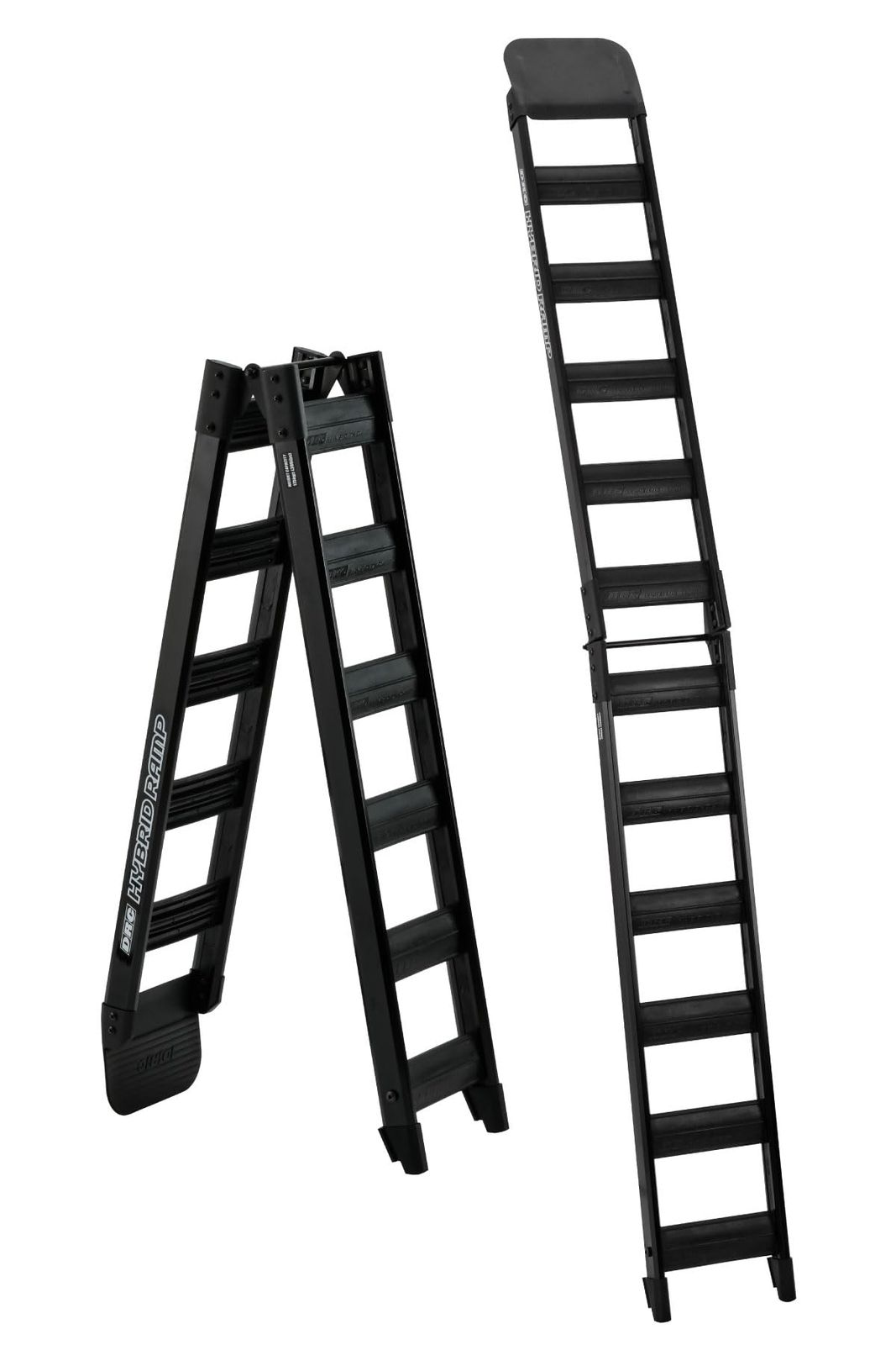 ディーアールシー DRC ハイブリッドランプ 210 cm ブラック 折りたたみタイプ 耐荷重 175 kg 軽量 アルミ 樹脂 オフロードバイク ミニバイク トランポ ラダー ブリッジ スロープ ダートフリーク Dirtfreak G 4726