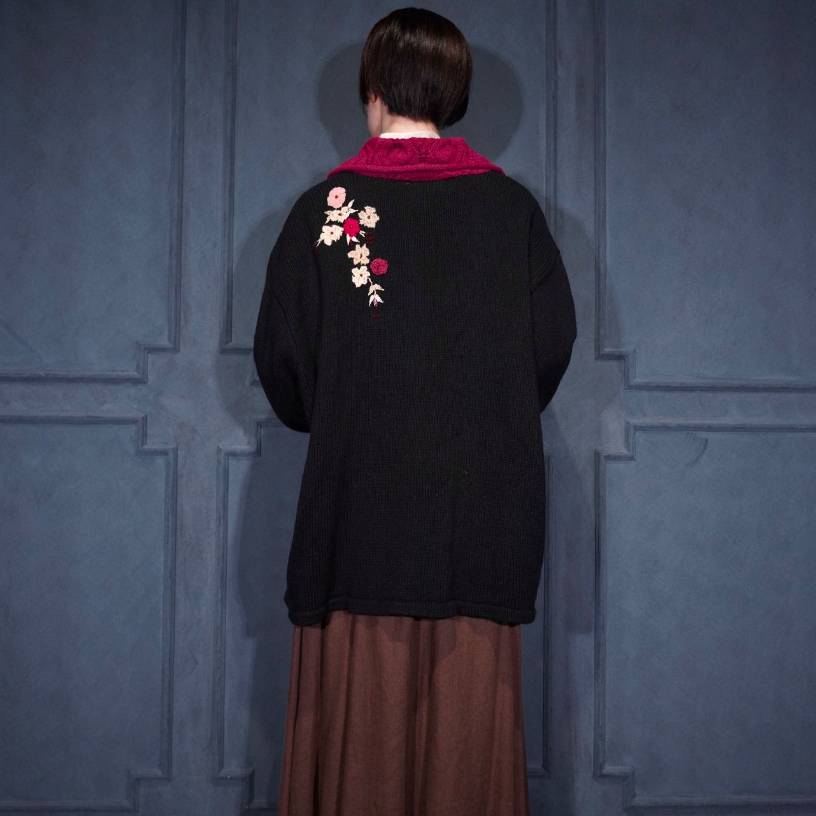 USA VINTAGE Storybook Knits FLOWER EMBROIDERY DESIGN COTTON RAMIE