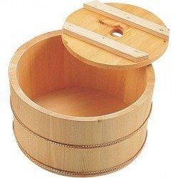 ヤマコー 上 氷桶 サワラ材 小 直径275 x高さ140 mm 4305