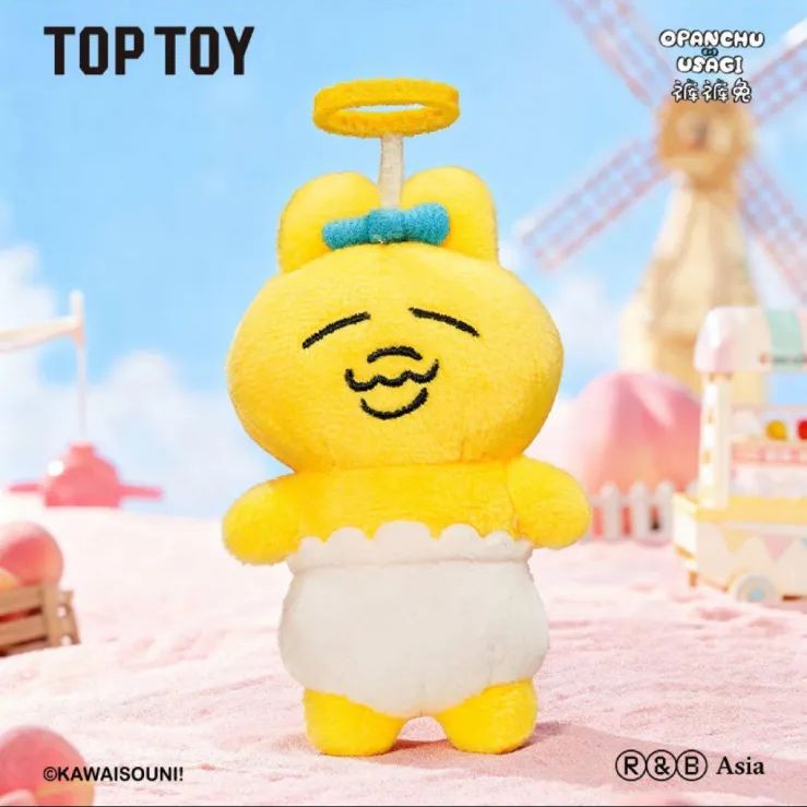 TOPTOY トップトイ おぱんちゅうさぎ 1 48の確率 シークレット 金色の天使おぱんちゅうさぎ 黄金天使裤裤兔 マスコット ぬいぐるみ キーホルダー