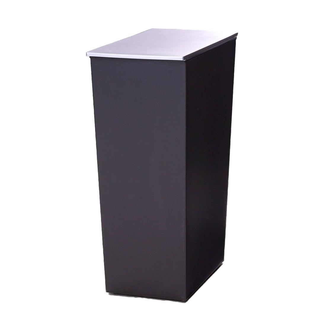 I mD アイムディー ゴミ箱 クード シンプル スリム クラフト キャスター付き 36 Lメタリックブラック