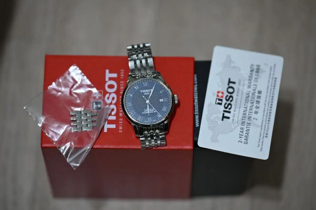  TISSOT ティソ ル ロックル パワーマティック 80 デニム盤 メタル 時計 柔らか素材 自動巻き時計 腕時計(アナログ)