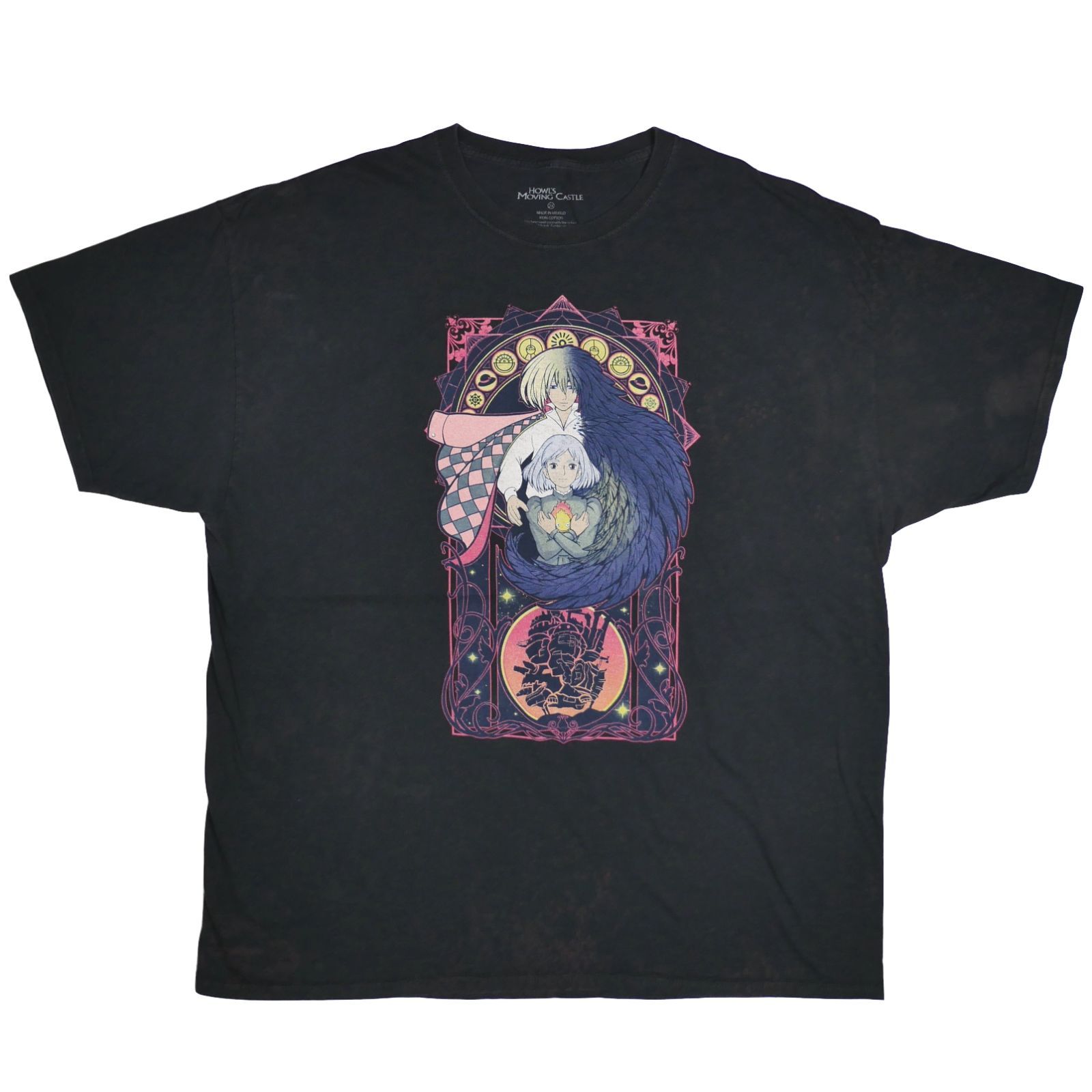 2XL】ハウルの動く城 Tシャツ ハウル ソフィー カルシファー アニメ