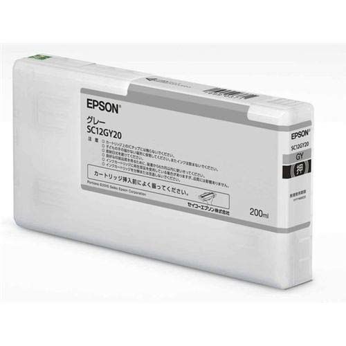 新品 エプソン SC12GY20 インクカートリッジ(グレー/200ml)