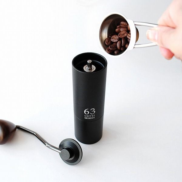 コーヒーグラインダー 63 ロクサン 0701 019 コーヒーミル 手動 おしゃれ コンパクト スリム 小さい 手挽き 手動ミル 手動コーヒーミル ブラック 黒 コーヒー豆 珈琲豆 挽きたて 挽き立て ドリップコーヒー ドリップ コーヒー アウトドア
