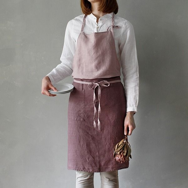  フルエプロン カリーナ ヴィンテージモーヴ A 1091 リーノエリーナ Lino e Lina エプロン かわいい シンプル ナチュラル 前掛け リネン ギフト ポイント10倍 その他 エプロン 三角巾