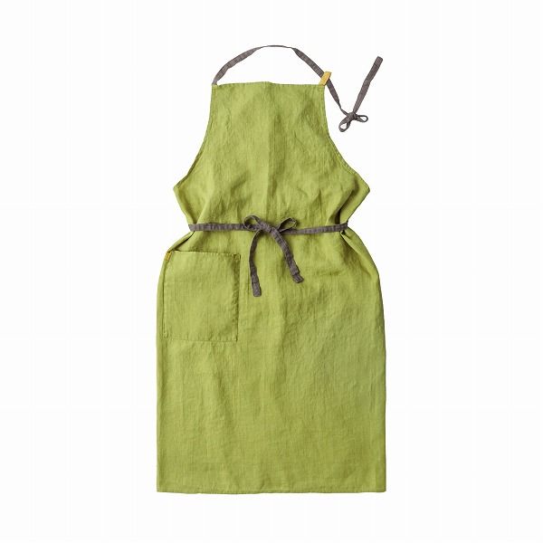 フルエプロン マノン ライムグリーン A395 リーノエリーナ Lino e Lina