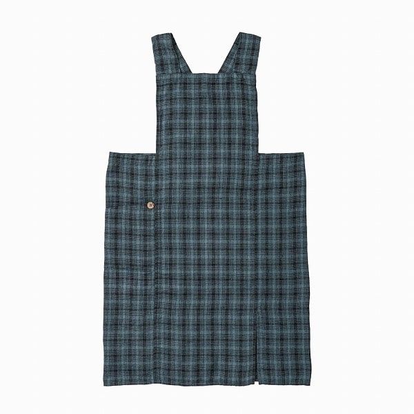  リーノエリーナ エプロン アニタ コングレ グリーン チェック柄 A 400 Lino e Lina フルエプロン かわいい シンプル ナチュラル 前掛け リネン ギフト ポイント10倍 その他 エプロン 三角巾