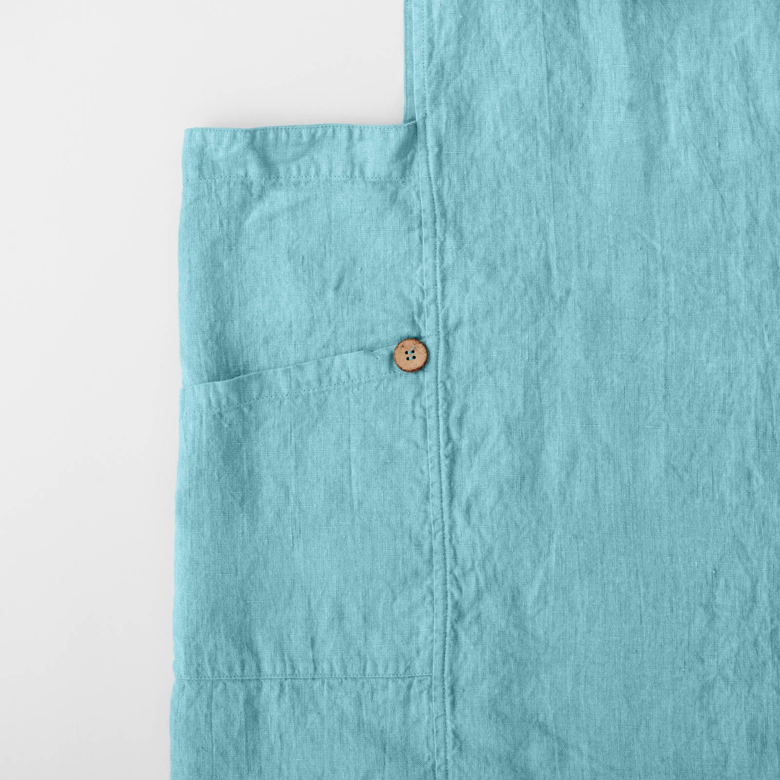  リーノエリーナ フルエプロン アニタ セレステ ブルー A 406 Lino e Lina エプロン かわいい シンプル ナチュラル 前掛け リネン 麻 無地 布 おしゃれ 北欧 ギフト ポイント10倍 その他 エプロン 三角巾