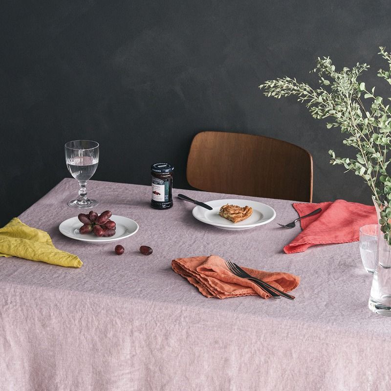 テーブルクロス L ルビ 135 240 cm リーノエリーナ Lino e Lina ピンク T 008 長方形 吸水速乾 ソフトリネン リネン100％ テーブル クロス 麻 無地 布 ナチュラル おしゃれ 北欧 ポイント10倍