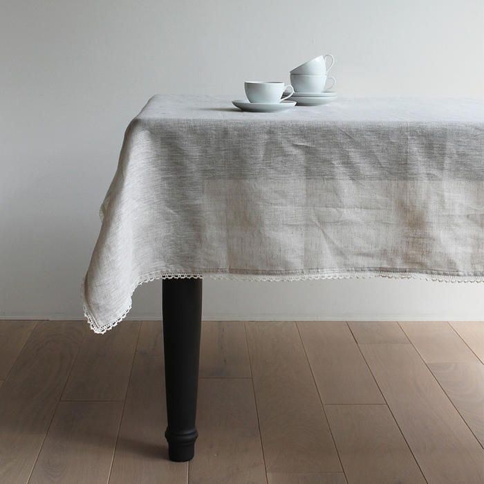 テーブルクロスS リーナ ナチュラル 150 cm リーノエリーナ Lino e Lina T 132 br 正方形 テーブルクロス 吸水速乾 ソフトリネン リネン100％ テーブル クロス 麻 無地 布 おしゃれ 北欧