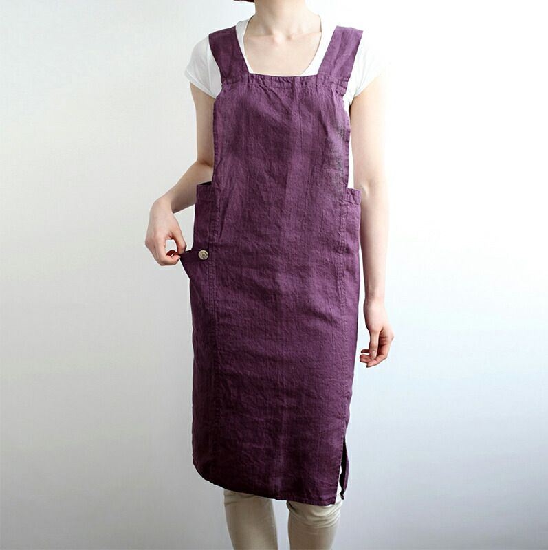  リーノエリーナ Lino e Lina フルエプロン アニタ メランザーナ A 471 エプロン かわいい シンプル ナチュラル 前掛け リネン ギフト ポイント10倍 その他 エプロン 三角巾