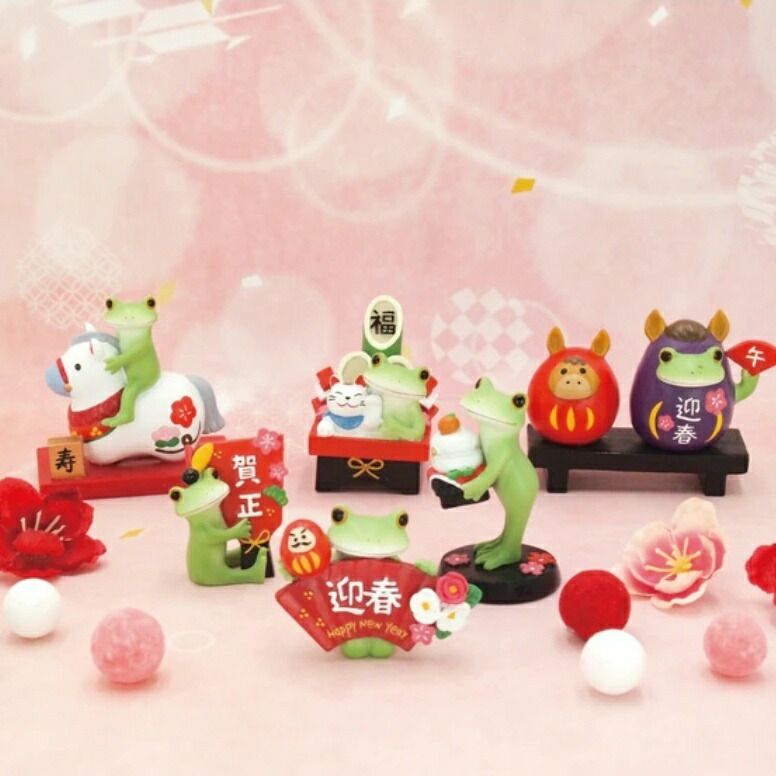 Copeau コポー 干支午ダルマとカエル 縁起物 カエル ダイカイ お正月