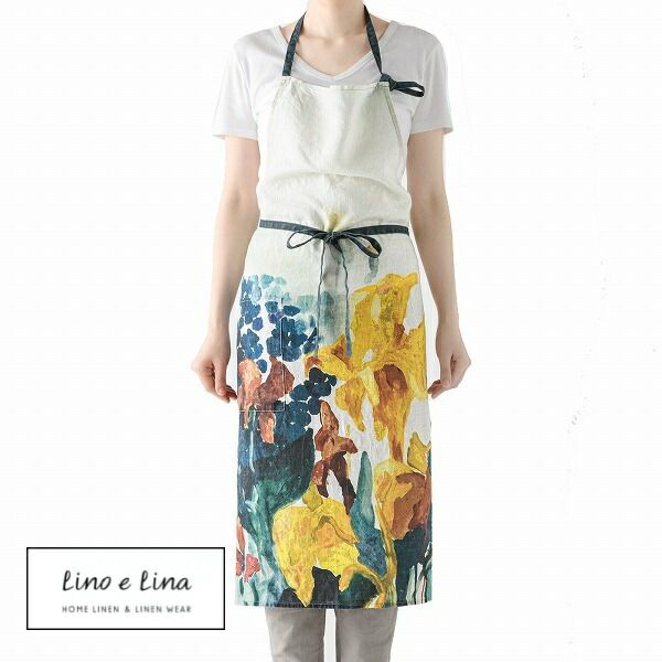 フルエプロン フルエプロン フロレゾン アイリス リーノエリーナ Lino e Lina AP001 エプロン かわいい シンプル ナチュラル 前掛け リネン 9,266円