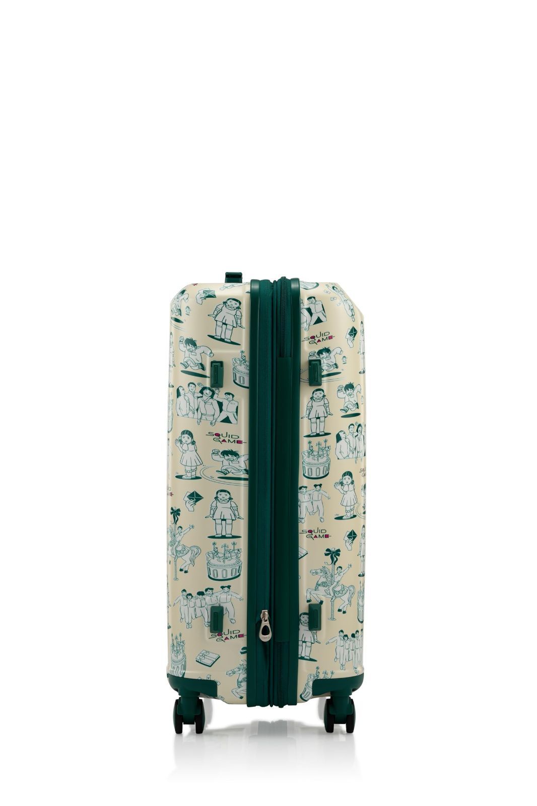 アメリカンツーリスター スーツケース キャリーケース イカゲーム スクイッドゲーム SQUID GAME スピナー 67 Mサイズ 中型 4 6泊 拡張機能付き エキスパンダブル ピンクガードのラゲッジタグ付き キャラクター柄 TSAロック 68 75