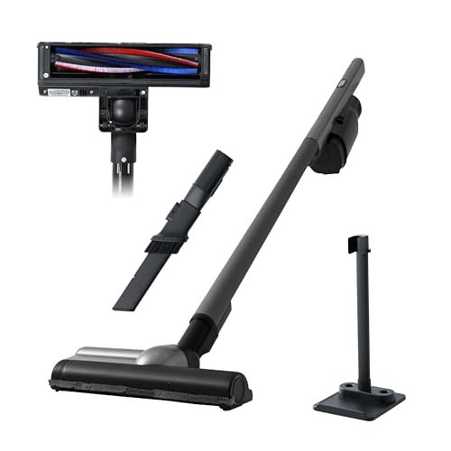 迅速に発送 山善 掃除機 スティッククリーナー コードレス 紙パック式 軽量 1 kg ゴミ捨て簡単 クリーナー ハンディ 一人暮らし 充電式 パワーブラシ搭載 強力吸引 収納スタンド付き ブラック EKSP SL 600 B cd 0227 db