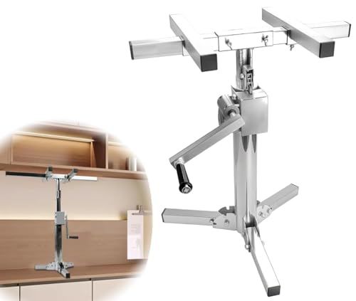 迅速に発送 キャビネットリフター 突っ張りリフトジャッキ 手動 電動両用 高さ100 cm?250 cm調節 耐荷重150 kg サポートリフター 安全設計 転倒防止 労力節約 一人で操作 家庭用 業務用に最適 シルバー 75 x 30 3 bfc 2794