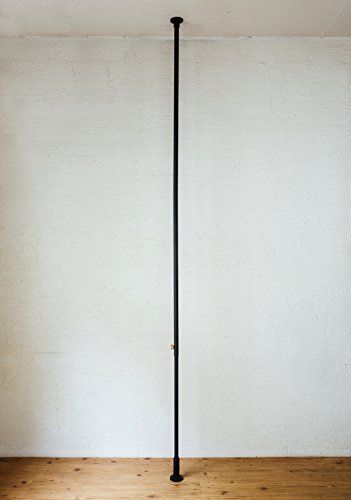 迅速に発送 DRAW A LINE 003 Tension Rod C BlackテンションロッドC ブラック 縦 取付高さ200 275 cm 耐荷重10 kg D BK 64 fe 26 dc