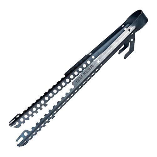 迅速に発送 トヨトミ GEAR MISSION バーサグリップ VG GM 1 焚き火 火ばさみ 多機能 黒皮鉄製 調理器具ハンドリング ペグ抜き 薪管理 カスタマイズ 657 c 292 e