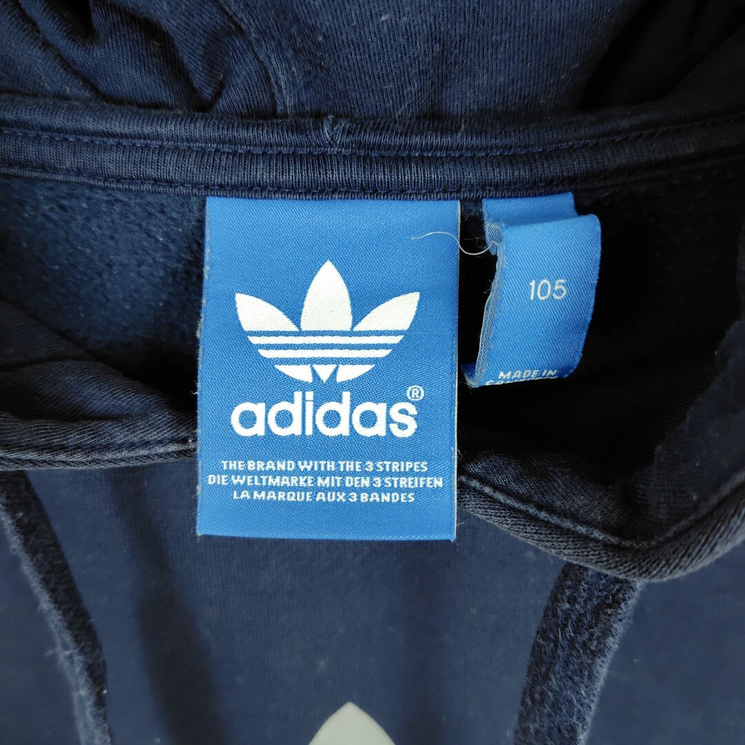 adidas Originals アディダス パーカー デカロゴ ネイビー 105サイズ
