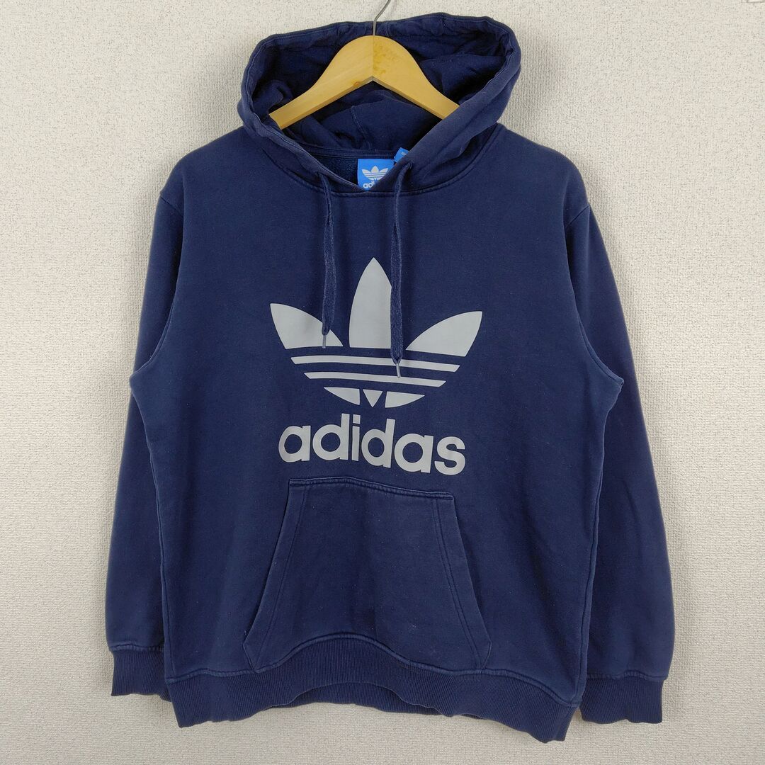 adidas Originals アディダス パーカー デカロゴ ネイビー 105サイズ