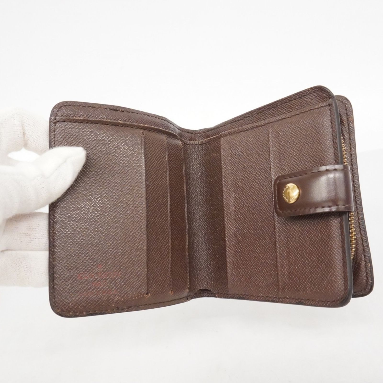 ルイ・ヴィトン 財布　 ダミエ コンパクトジップ N61668 エベヌレディース 楽天市場】ルイ ヴィトン ダミエ コンパクトジップ 二つ折り財布