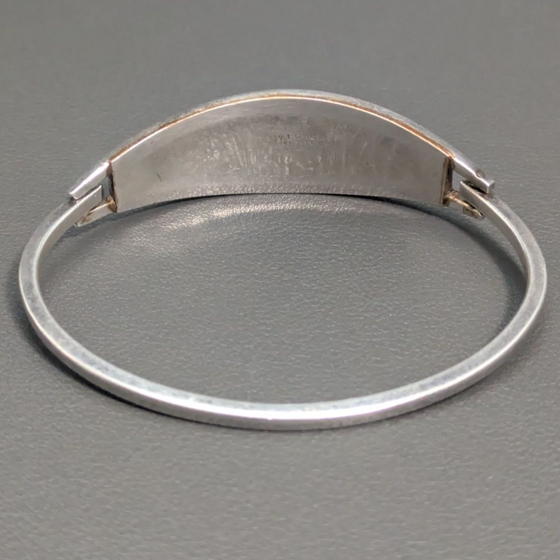 ヴィンテージ MEXICO ALPACA 月星インレイ ヒンジバングル アワビ貝