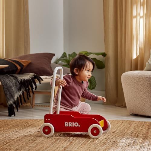 迅速に発送 BRIO ブリオ 手押し車 レッド 31350 対象年齢 9か月 おもちゃ 玩具 木製おもちゃ プレゼント e 3795 b 61
