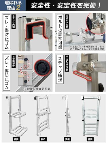 折りたたみ式 トラック用荷台はしご