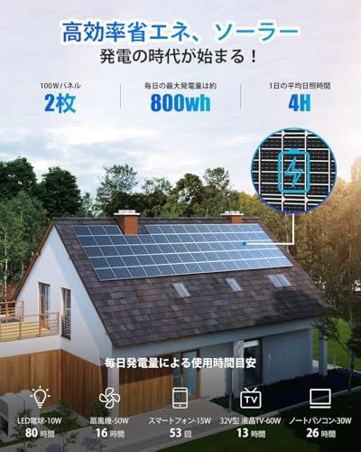 迅速に発送】GOYOJO ソーラーパネル 200w =100w×2枚 MC4コネクタ付属