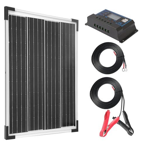 迅速に発送 Nicesolar 20 W ソーラーパネルキット ソーラーパネル 12 v 単結晶 Aチャージコントローラー 23％超高効率 PERC 高性能 太陽光パネル 太陽光チャージ 小型 耐蝕性 災害対策 RV キャンピン 4 f 828460
