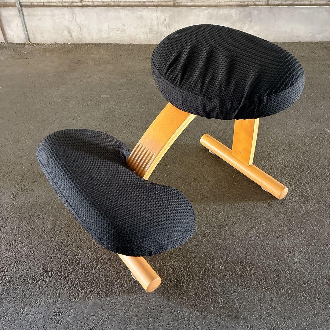 Balans Easy 姿勢矯正チェア　黒カバー　ブラウン 楽天市場】バランスチェア バランスイージー カバー バランスラボ