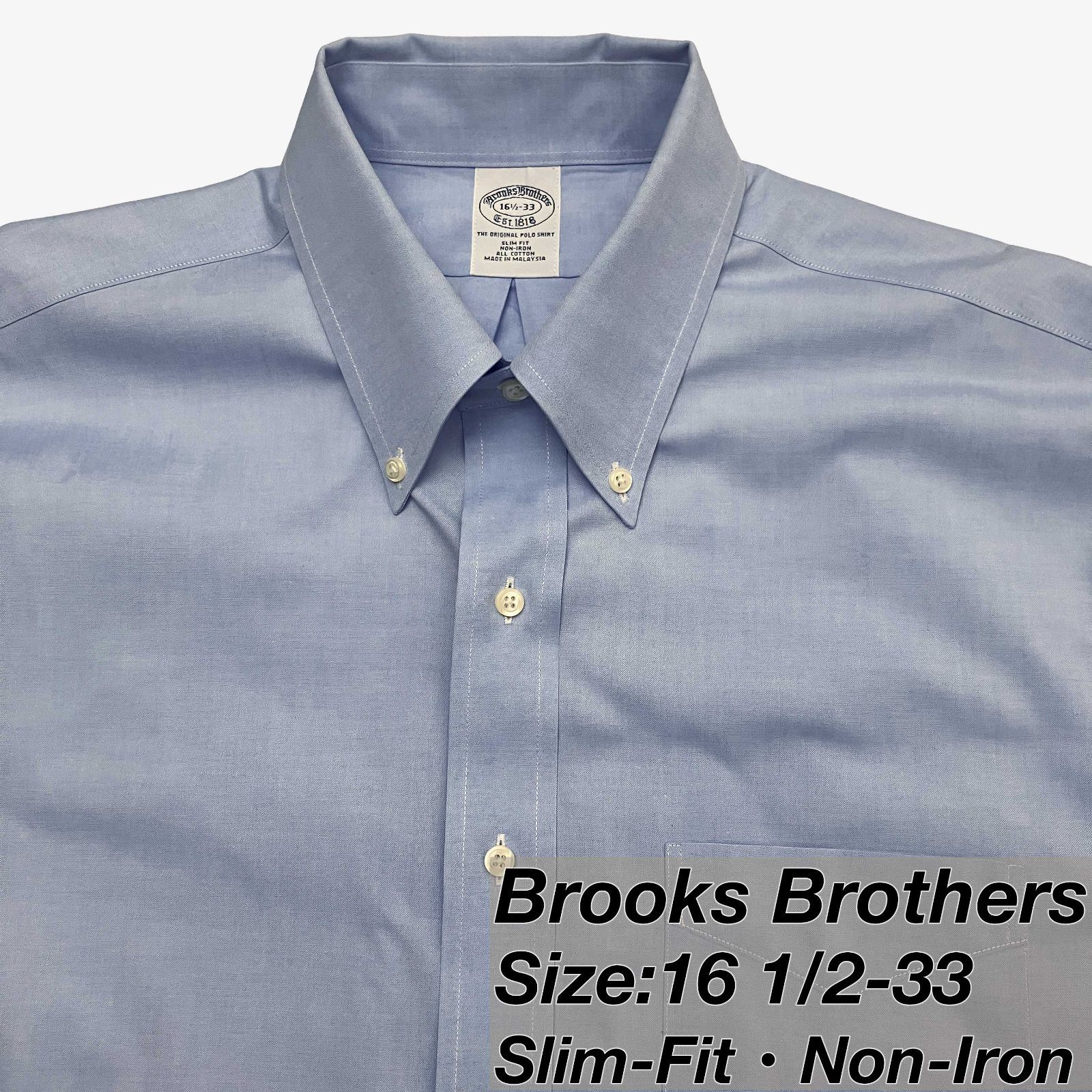 16 1/2-33】Brooks Brothers(ブルックスブラザーズ） ポロカラーBD