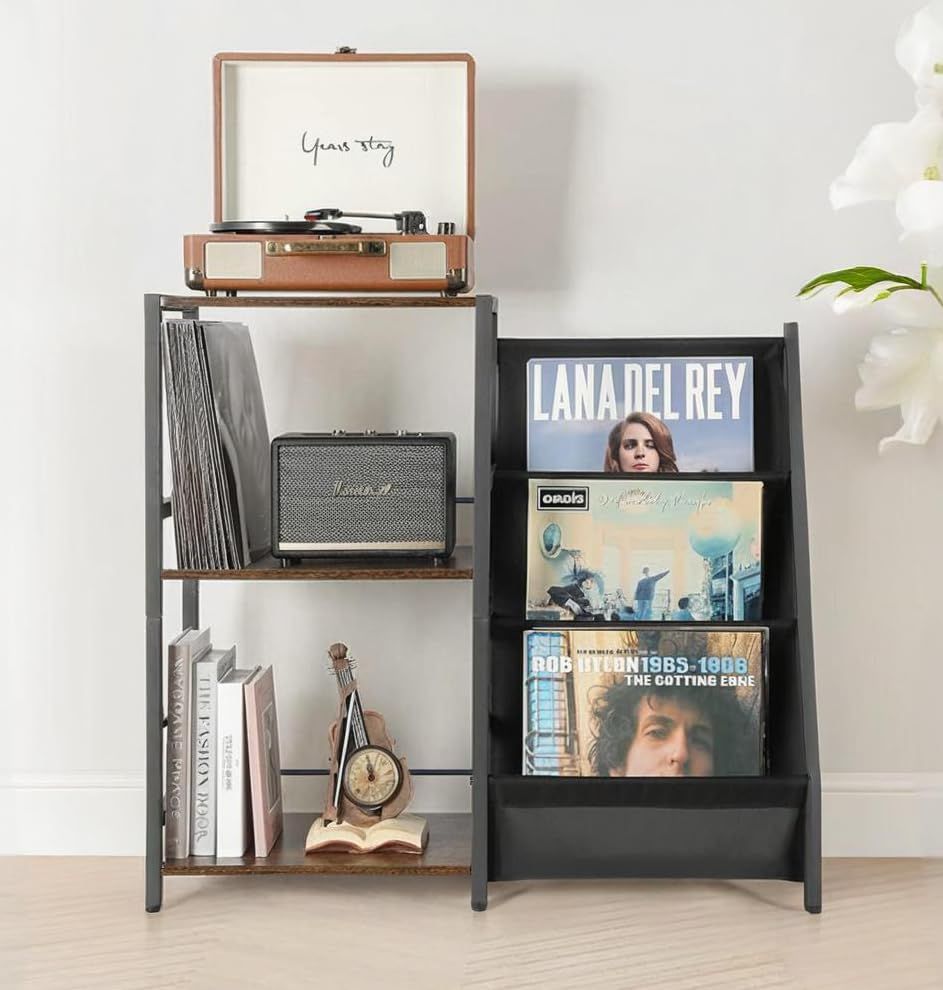 レコード収納ラック レコードラック 3段レコード収納ラック のレ レコード盤 レコードプレーヤー スピーカー オーディオ機器の収 彡 c 62 e 7507