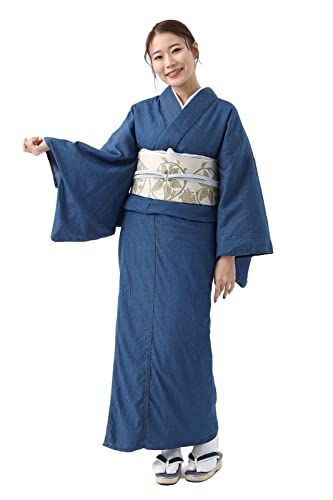 たゆたふ デニム着物 着物 レディース 女性 お仕立て上がり 洗える着物 浴衣 女性用 彡 c 4 e 6 d 43
