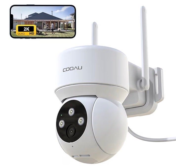 2K超高画素 ・夜間カラー撮影】 COOAU 防犯カメラ 屋外 ワイヤレス
