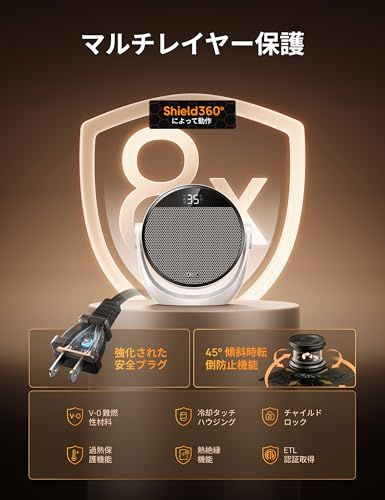  迅速に発送 DREO ドレオ セラミック ヒーター 2秒速暖 大風量 1200 W 15 5畳 電気ファンスヒーター 小型 温風機 ECO 40 節電 8つ安全機能 静音34 dB 60°角度調整 3段階の加熱と3段階の送風 温度自動調 16508 cb 2 その他 キッチン 食器