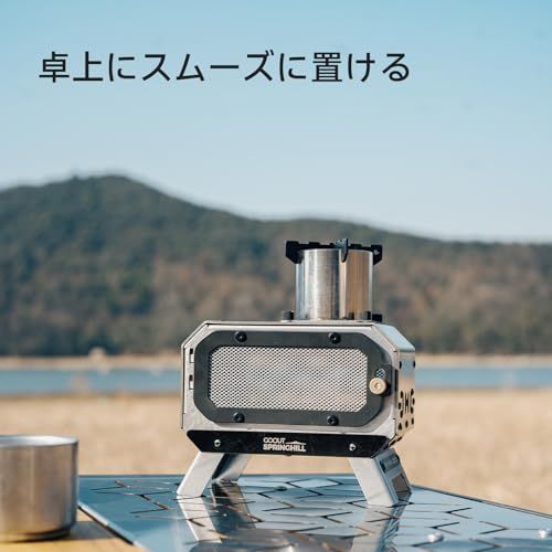  迅速に発送 Springhill キャンプ ストーブ お香立て ミニ薪ストーブ アウトドア香炉 ミニ焚香炉 2 0 折りたたみ式 室内外兼用 便携式 煙突 収納袋付き 99 aed 3 f その他 キッチン 食器