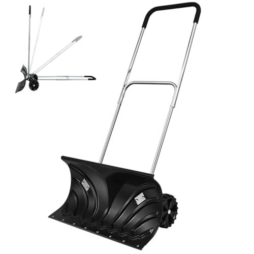 迅速に発送 雪かきスコップ 家庭用 除雪機 スノースコップ車 除雪セット 高度 角度調節 EVAグリップ PPホイール 滑り止め 取り付け簡単 軽量 ポータブル コンパクト 多機能 手押し式 雪対策 a 2 d 253 0