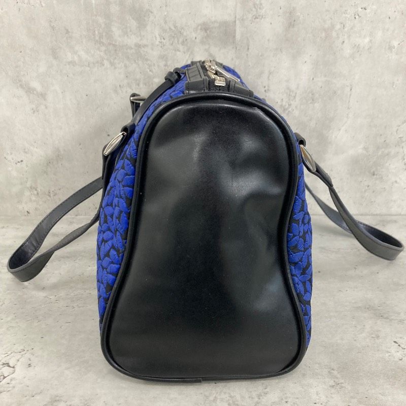 courreges クレージュ ボストンバッグ ハンドバッグ ブルー 青 ロゴ